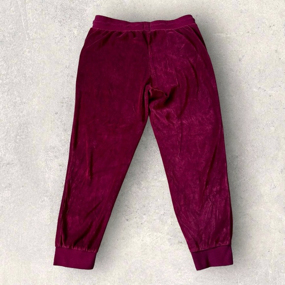 Gap Velour 2 Piece Track Pant Sweater Set Crimson Size Small - Picture 7 of 16